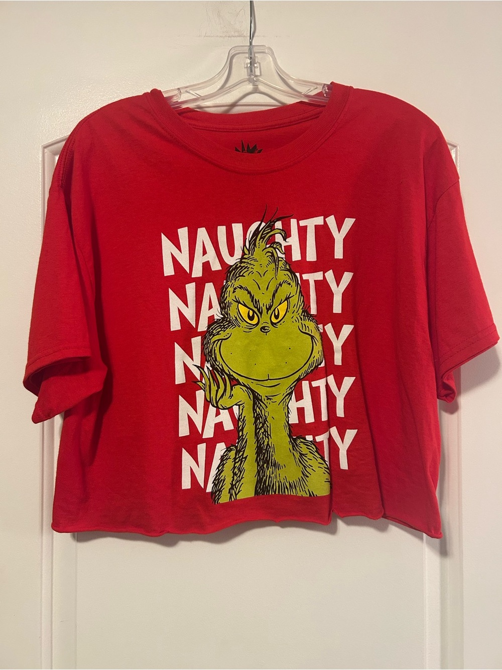 Grinch 'Naughty' Crop Top - Women’s M/L